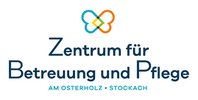 Logo des Zentrums für Betreuung und Pflege mit farbiger Schmetterlingsgrafik und blauem Schriftzug