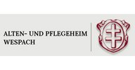 Logo des Alten- und Pflegeheims Wespach mit Wappen und grauem Schriftzug auf hellgrauem Hintergrund